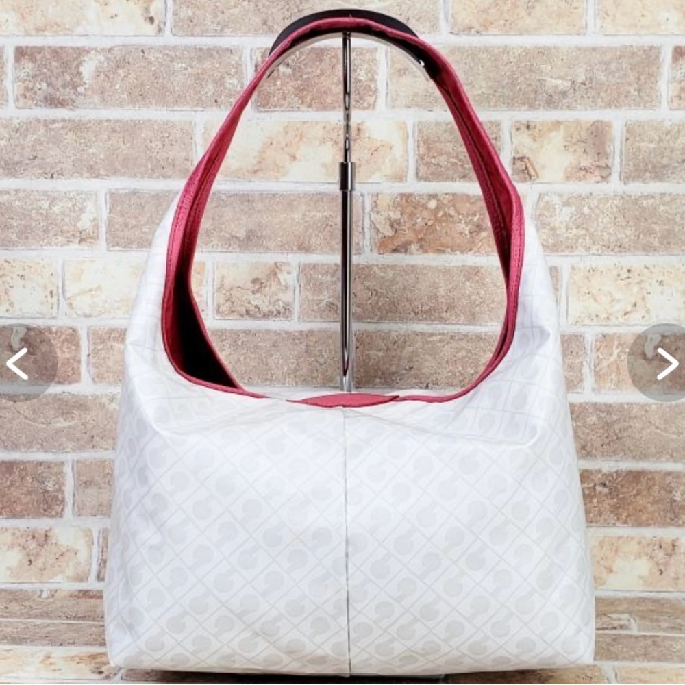 Gherardini Softy Nylon white and pink reversible Handbags with a pouch